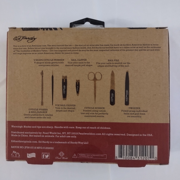 Ed Hardy 7 PC men's manicure and pedicure set - Picture 3 of 5